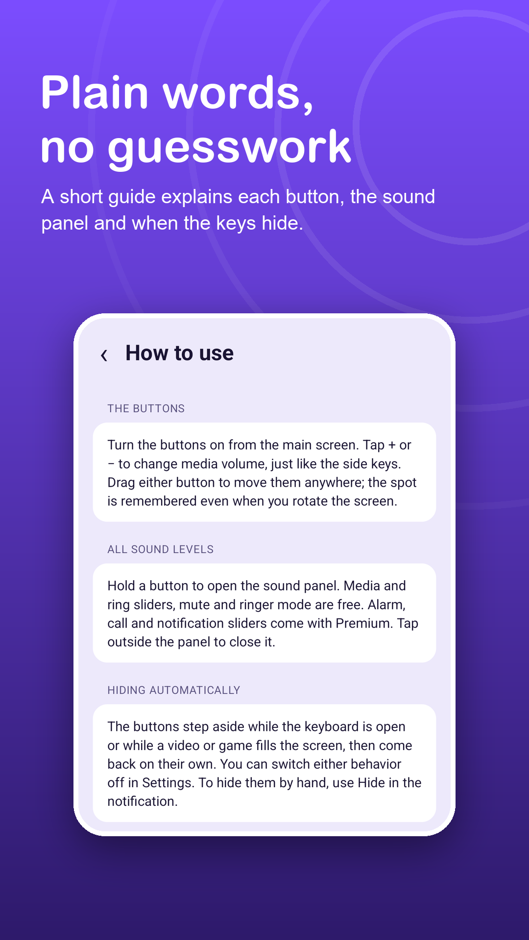 How to use guide in plain language
